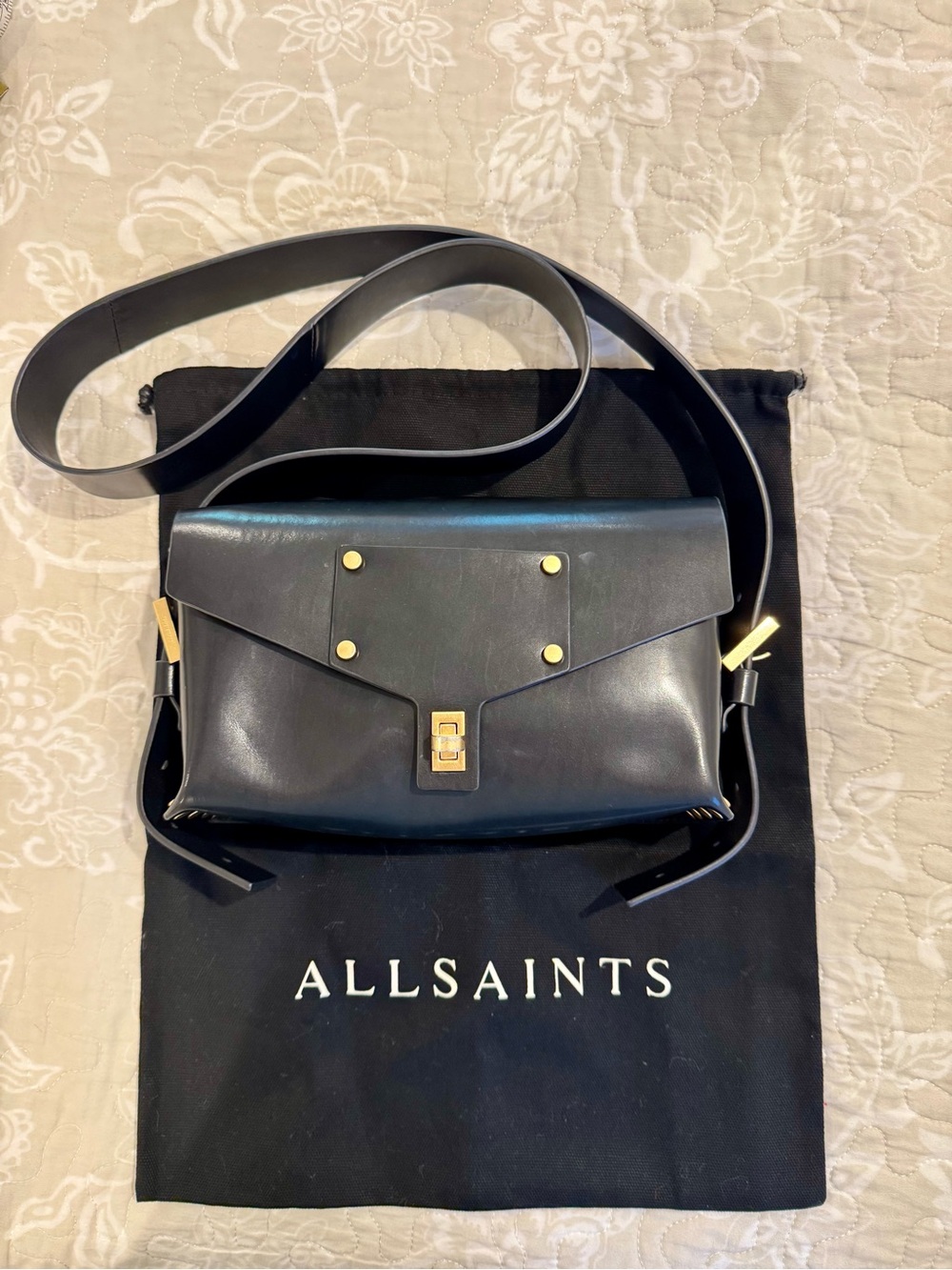 All Saints Miro Turnlock Crossbody Bag
